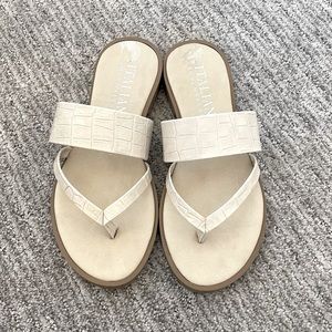 Italian shoemakers croc sandals